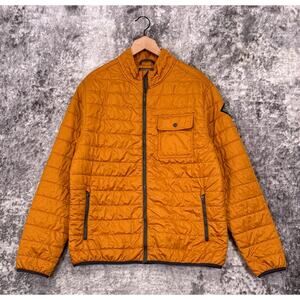 Faherty Orange Puffer Jacket